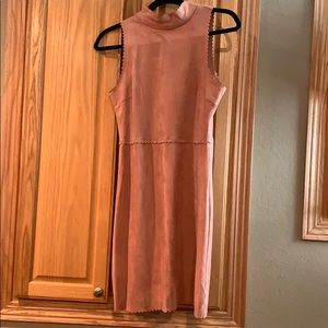 Soprano Dresses - Soprano blush suede mock neck dress Soprano Dresses - Soprano blush suede mock neck dress
